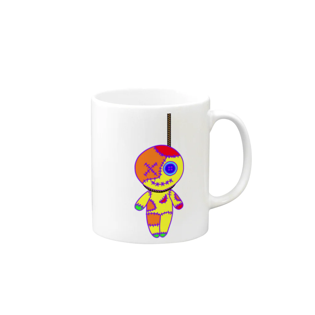 Ａ’ｚｗｏｒｋＳのHANGING VOODOO DOLL VIVID Mug :right side of the handle