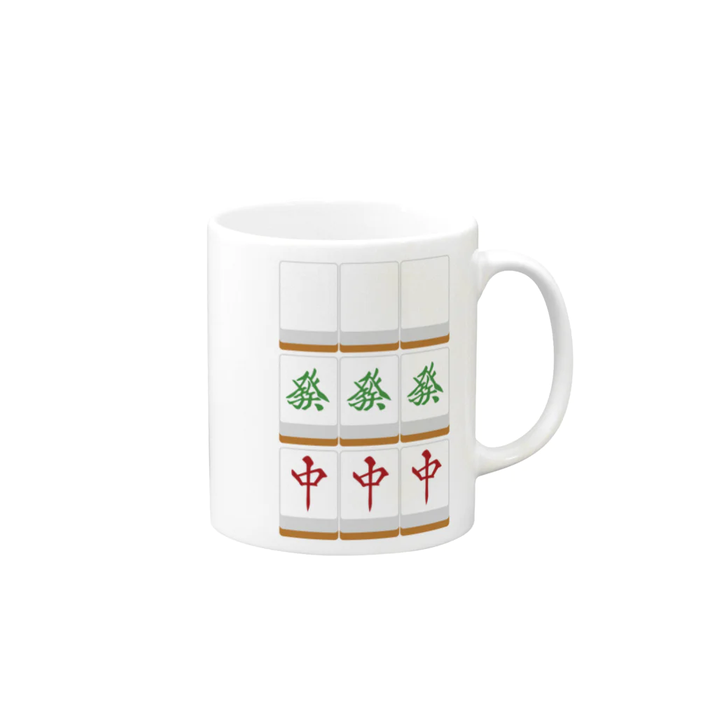 キッズモード某の大三元 ( 麻雀グッズ ) Mug :right side of the handle