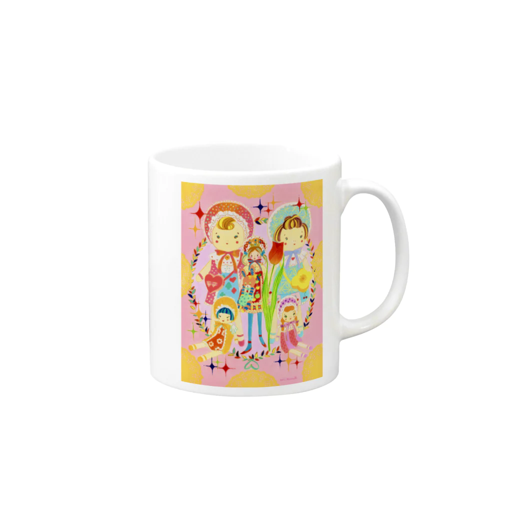 はいからヒストリカルSUZURI店のGO！GO！文化ちゃん Mug :right side of the handle