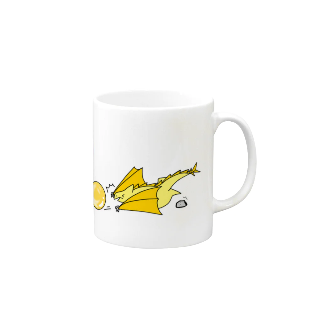 ファンタジアのチビドラお仕事中 Mug :right side of the handle