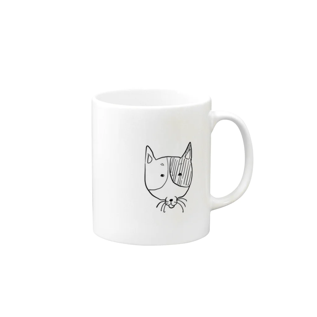 funny_faceのfunny cat Mug :right side of the handle