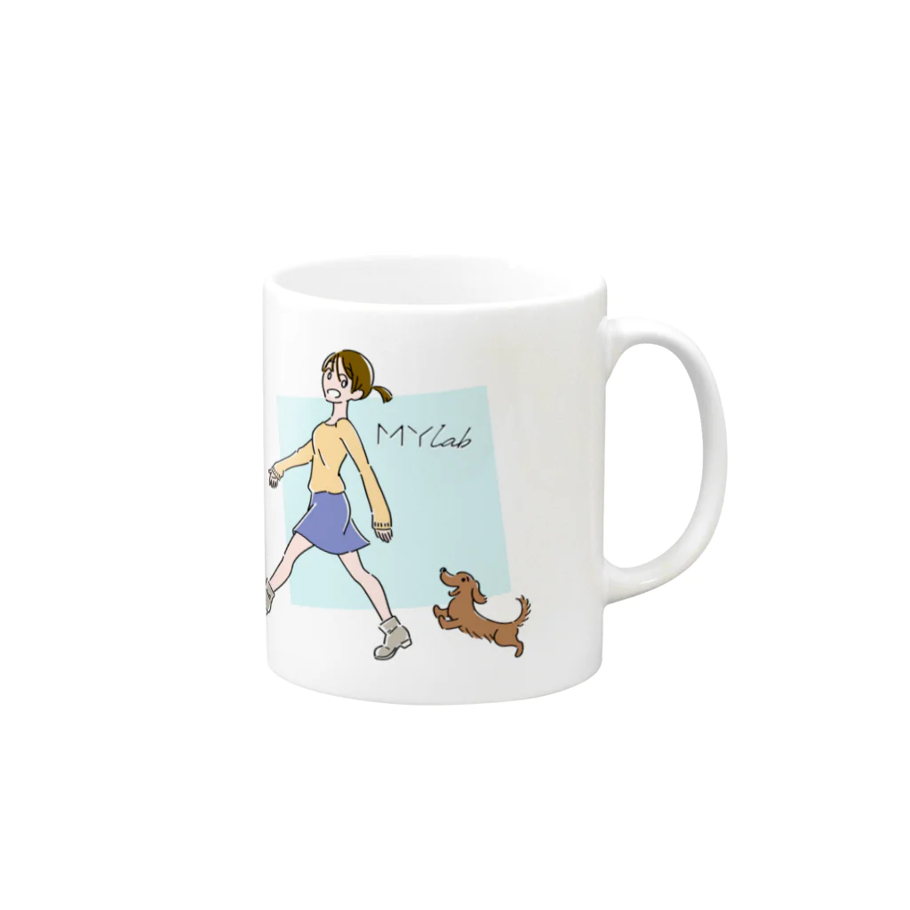 mylabのいつでもいっしょ Mug :right side of the handle