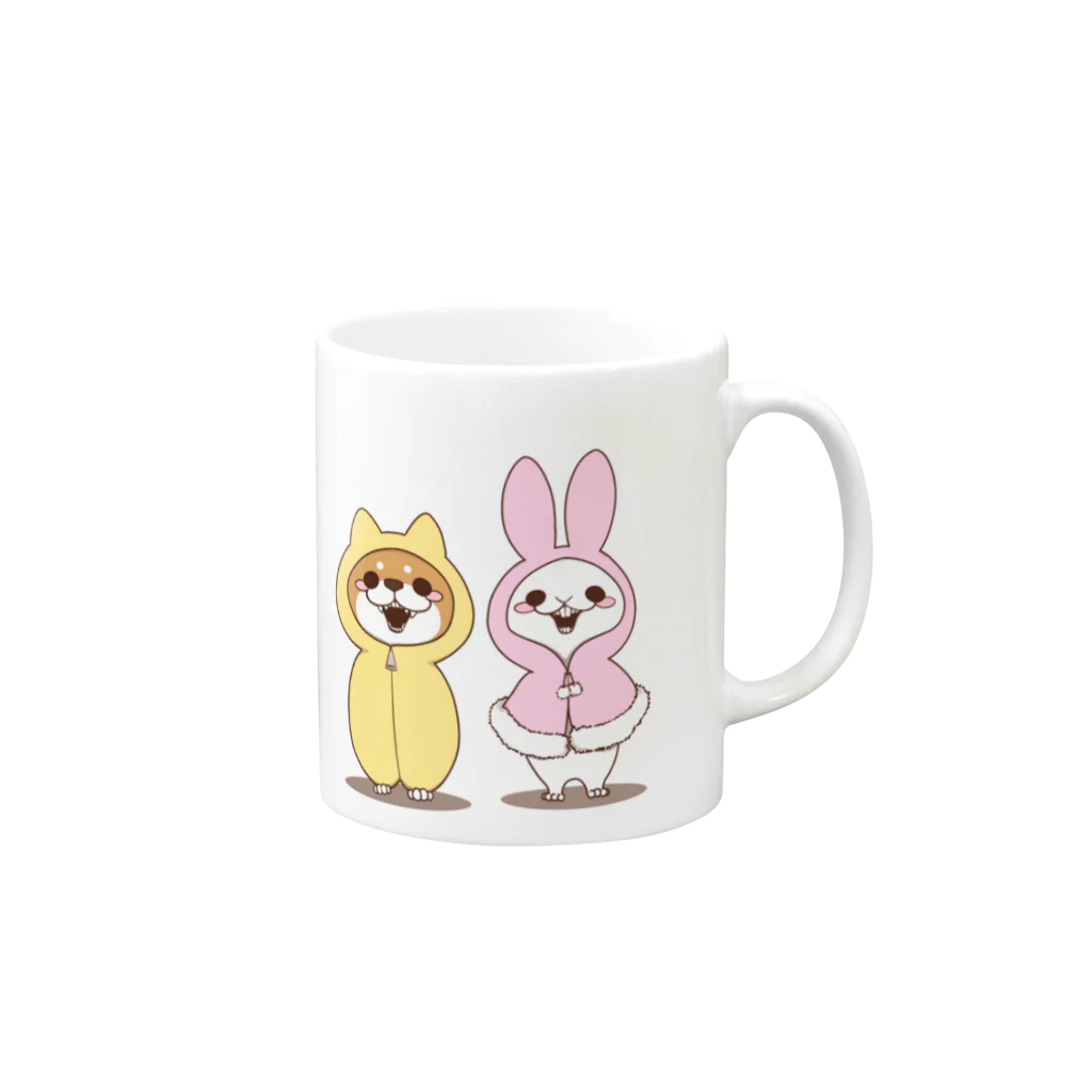 ケモ好きな子ノ原家のあったかケモ Mug :right side of the handle