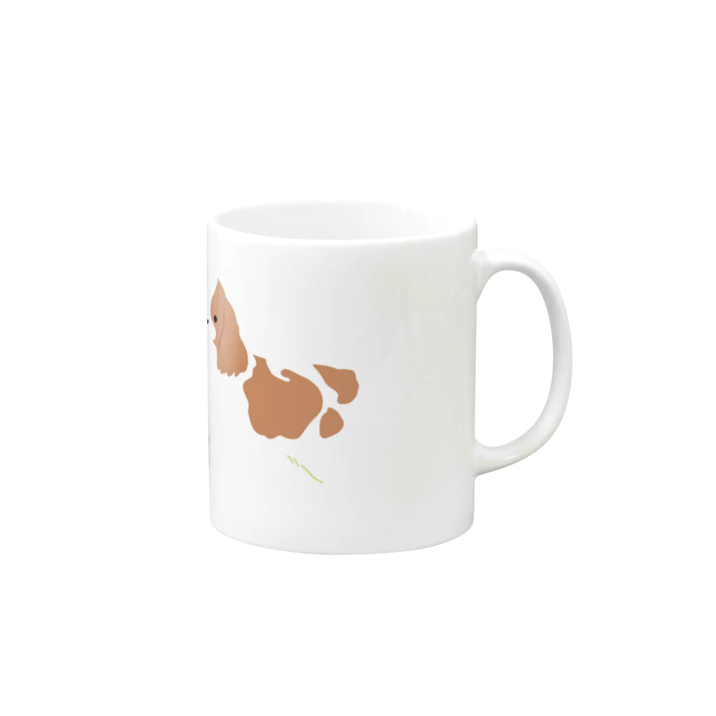 Kotetsu diary(SUZURI店)のゆるゆるキャバリア Mug :right side of the handle