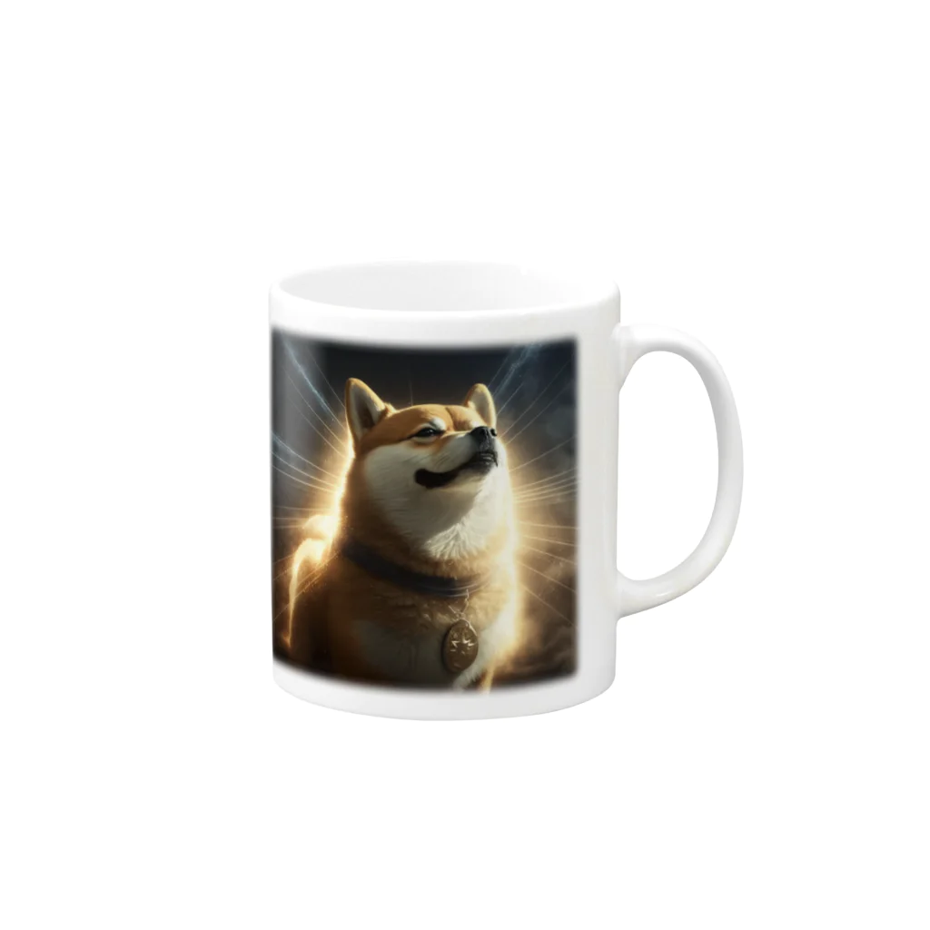 L.T.M（エル.ティー.エム）のヒーローに変身する前の柴犬 Mug :right side of the handle