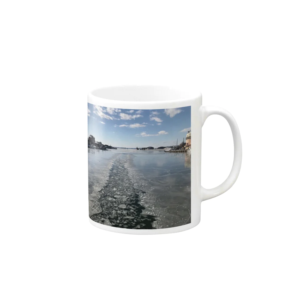 空屋　sorayakusakaの201902111352001　漁船の足跡 Mug :right side of the handle