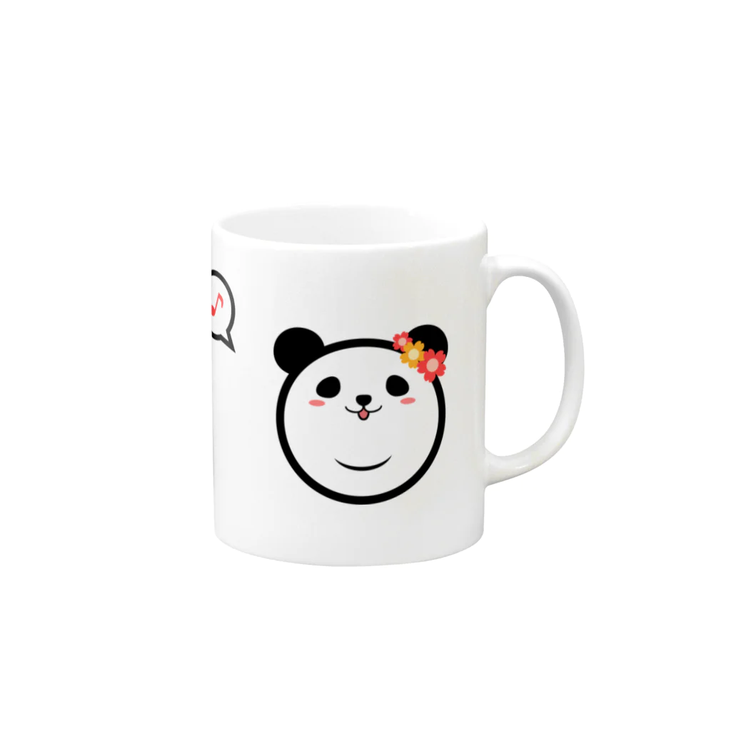 天工房のPanda Lele&Hehe Mug :right side of the handle