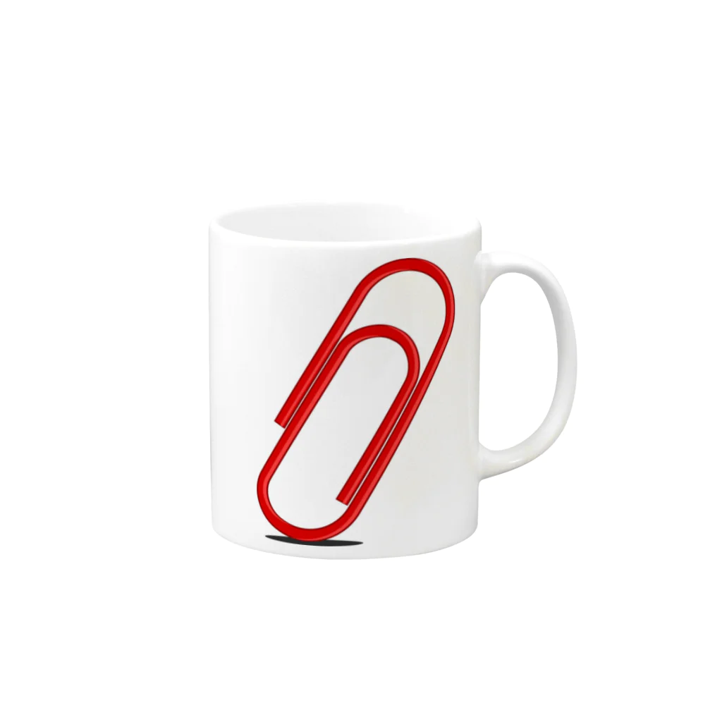 Alteredの赤いクリップ Mug :right side of the handle