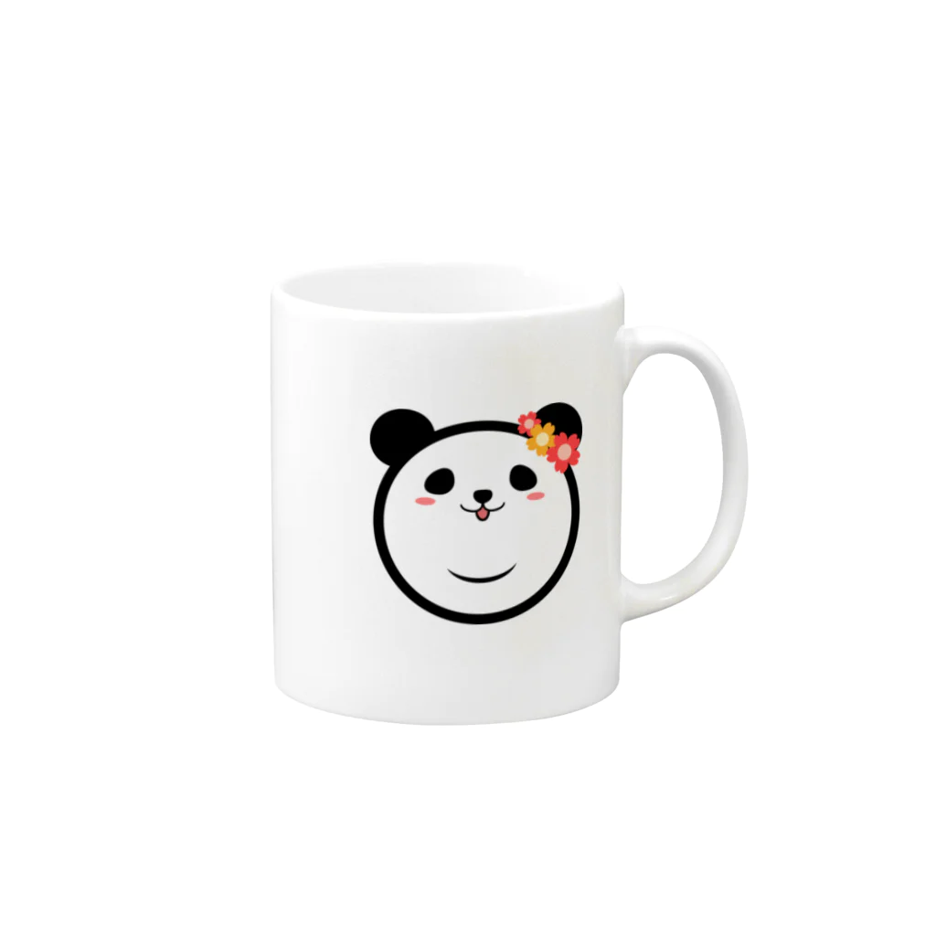 天工房のPanda Lele&Hehe マグカップの取っ手の右面