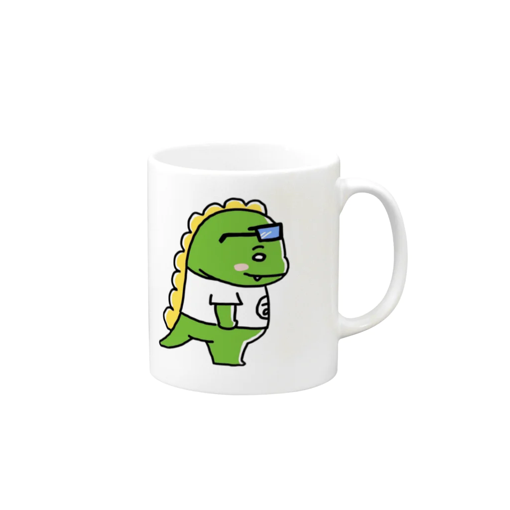 むびおしょっぷのむびおマグカップ(横向き) Mug :right side of the handle