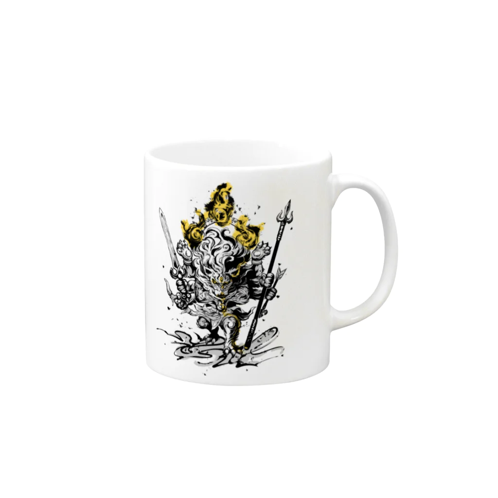 sanjyosisiの降三世明王【獅子】 Mug :right side of the handle