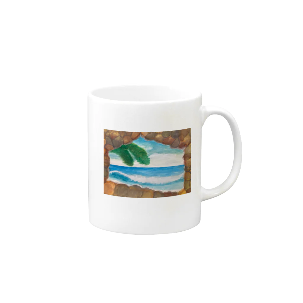 popomoの常夏大好き Mug :right side of the handle