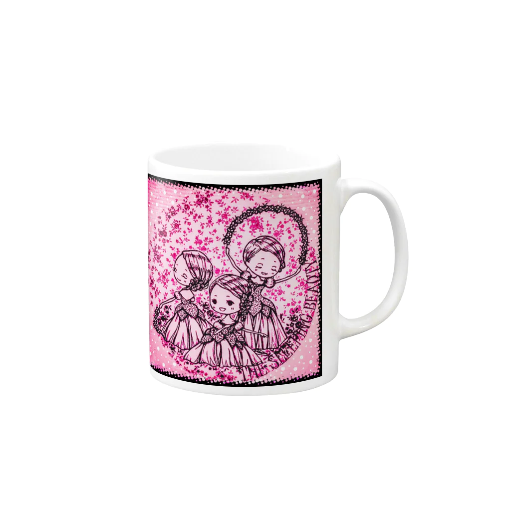 takaraのイラストグッズ店の花のワルツ「眠れる森の美女」より Mug :right side of the handle