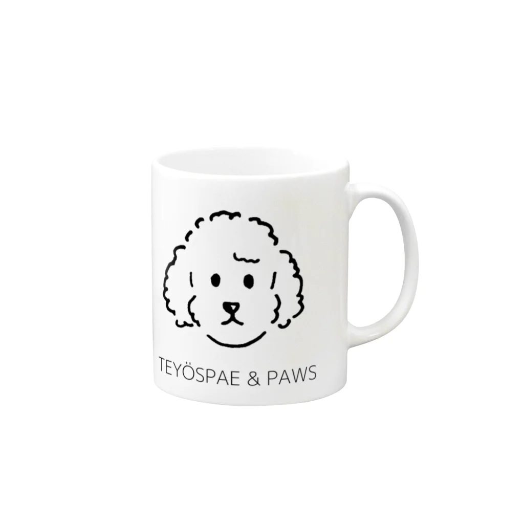 TEYÖSPAE & PAWSの定番サムちゃん Mug :right side of the handle