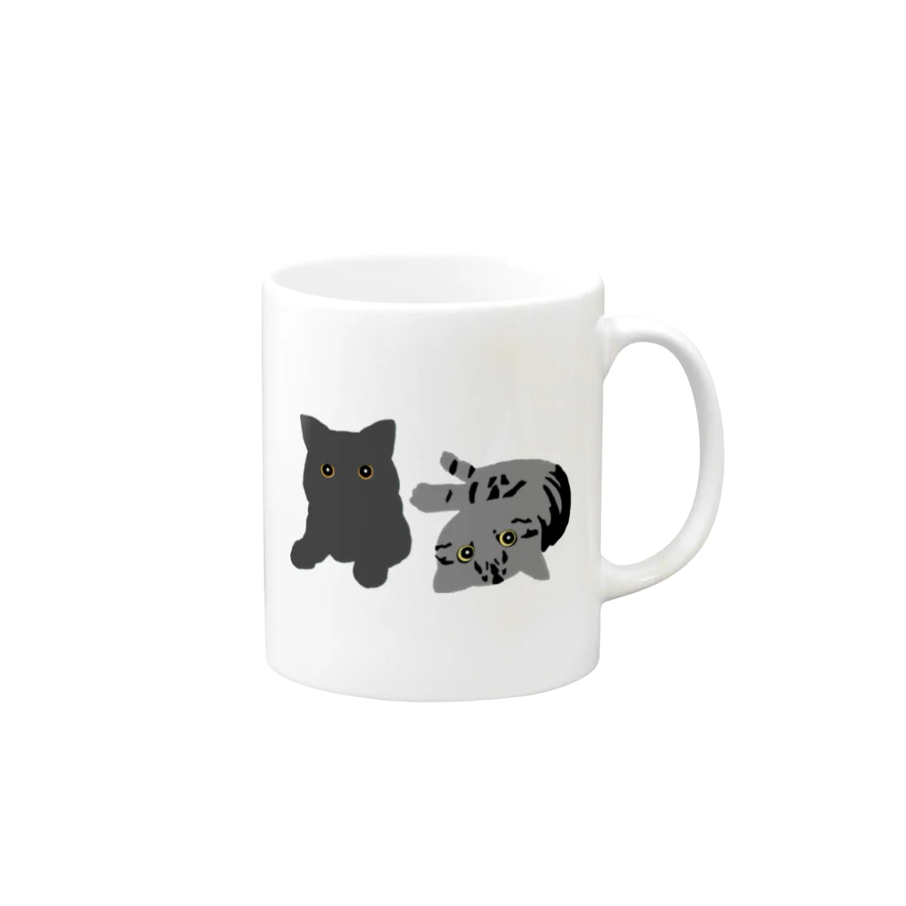 tabby_sassのタビーとサスケ Mug :right side of the handle