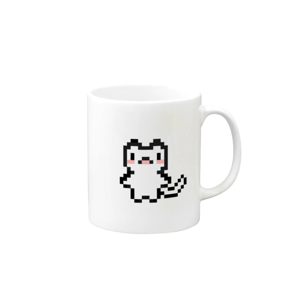 ちぃまるマーケットのねこさん（ドット） Mug :right side of the handle