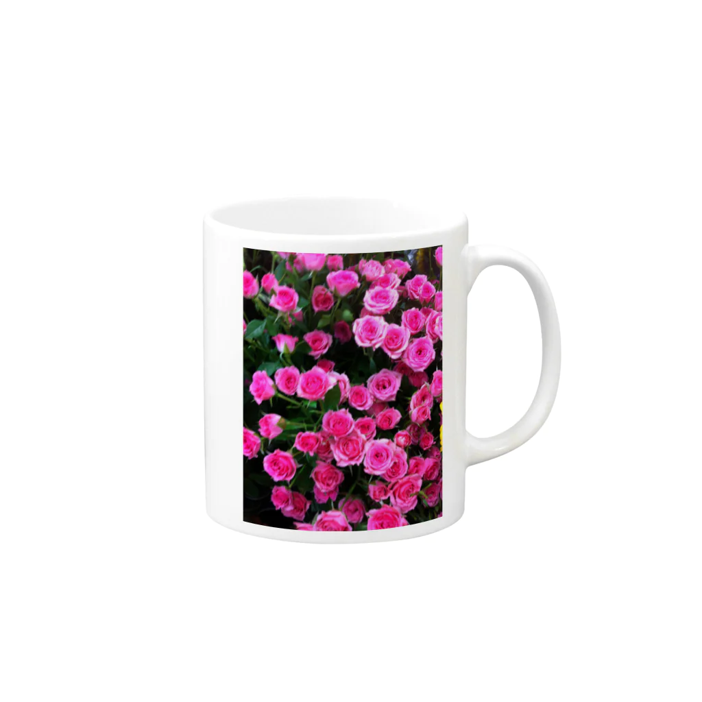 waikikiの風24hのpink rose Mug :right side of the handle