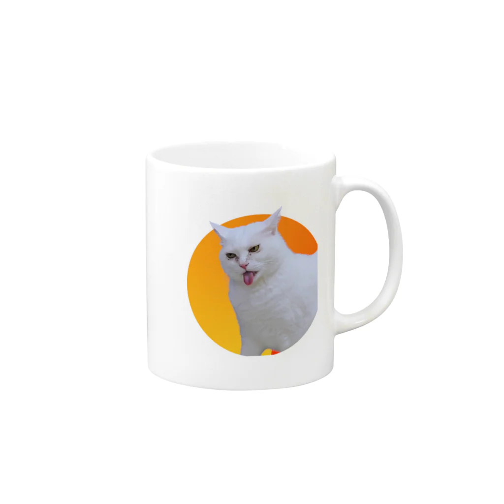 ラルドの舌ベロンおもちねこくん Mug :right side of the handle