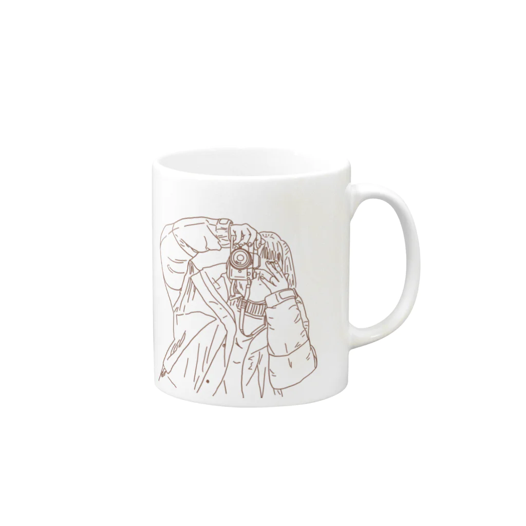 じゆうじんのカメラ女子はすすむ Mug :right side of the handle