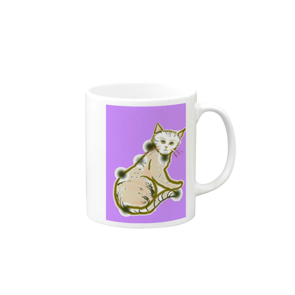 Qsarkのつやねこ Mug :right side of the handle