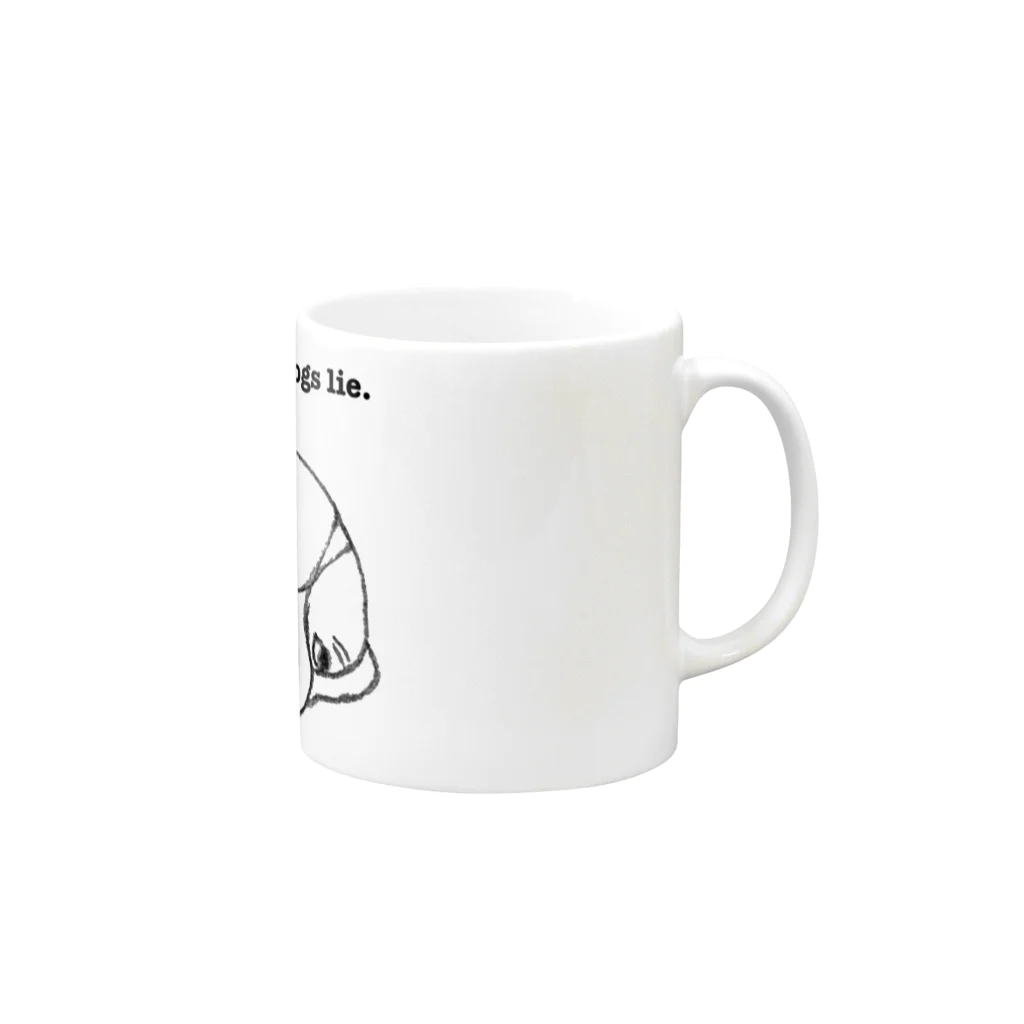 殿とまゆこの触らぬ殿にたたりなし Mug :right side of the handle