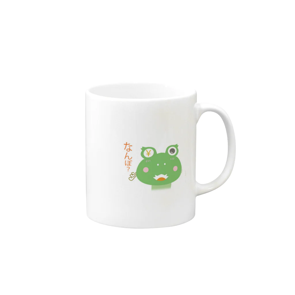 カエルキャラの店のなんぼ！ Mug :right side of the handle