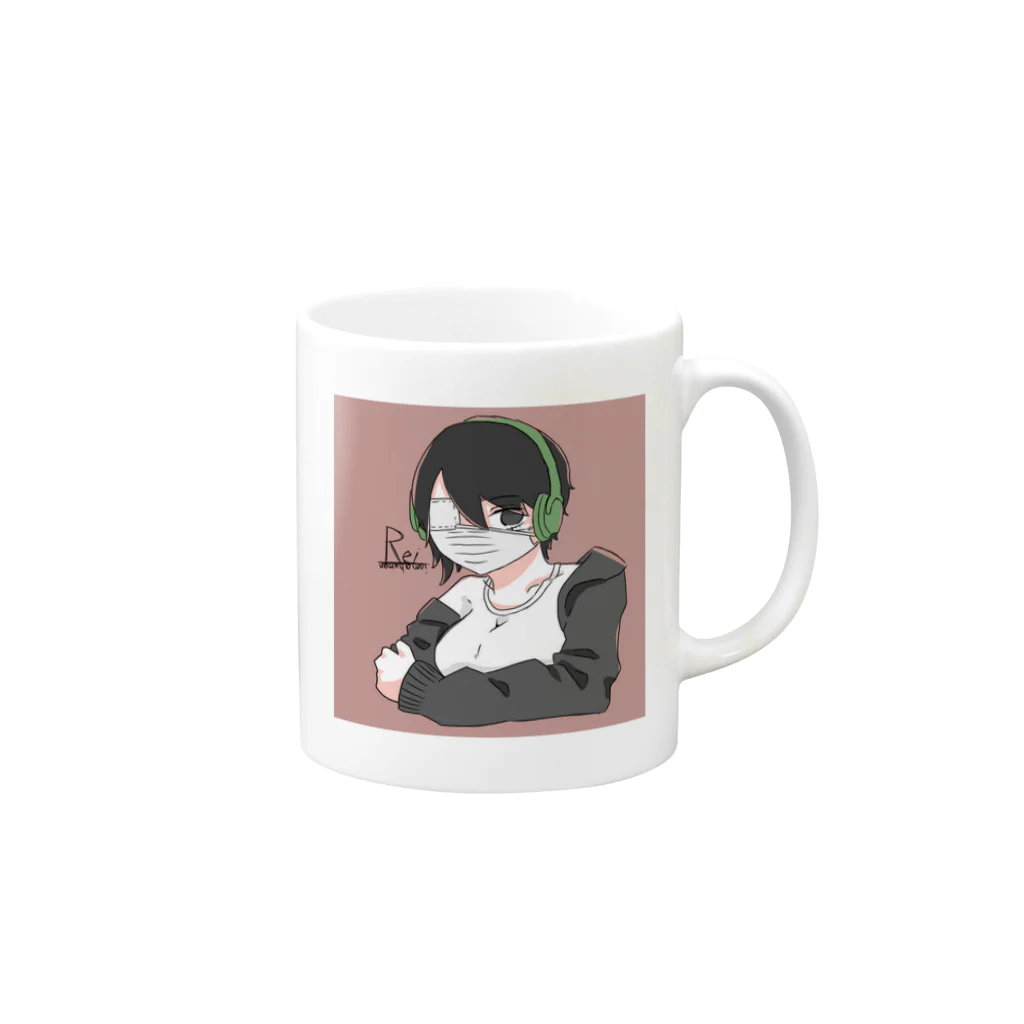 なるさんのレイさんグッズ Mug :right side of the handle