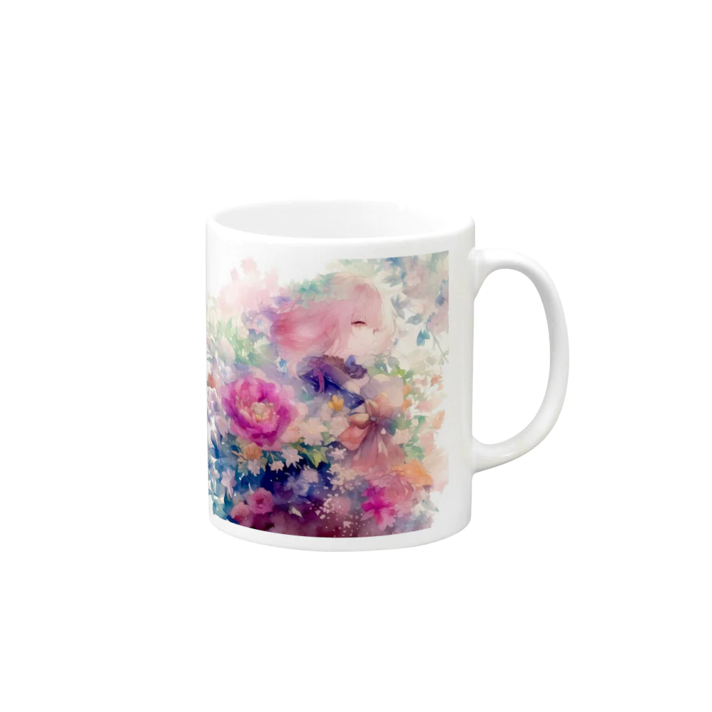 佐倉ぽめらAIart Shop.の淡い癒やし Mug :right side of the handle