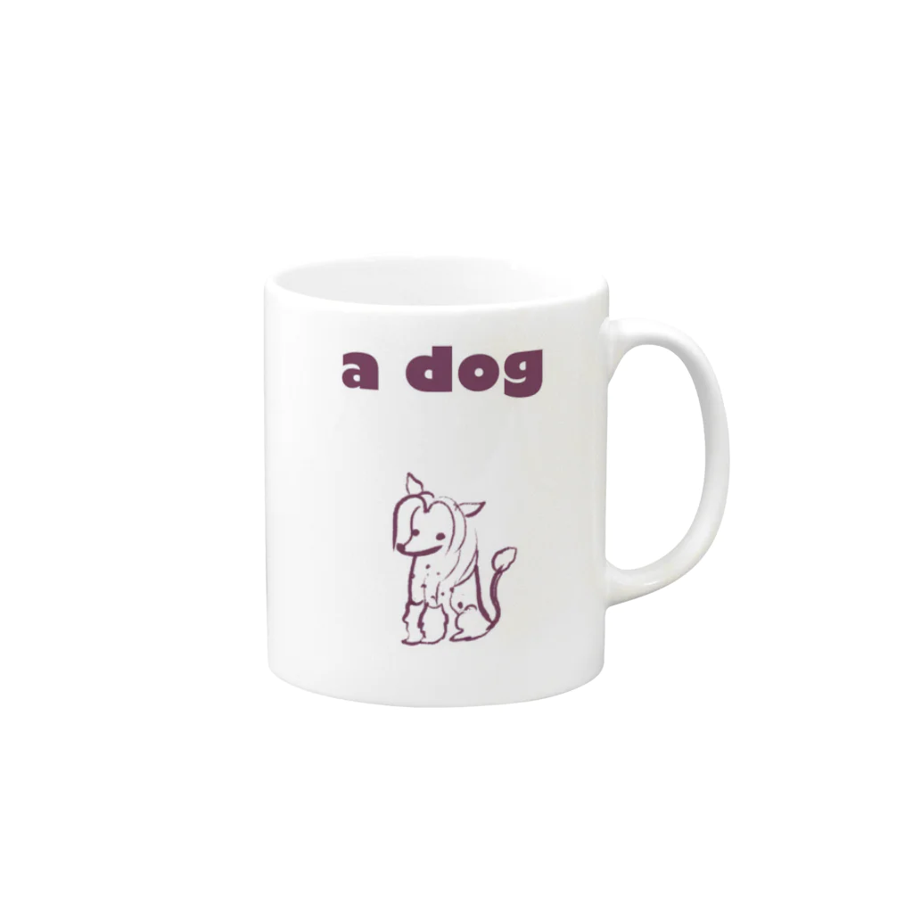 カロドッグのシンプルすぎる犬Tシャツ3 Mug :right side of the handle