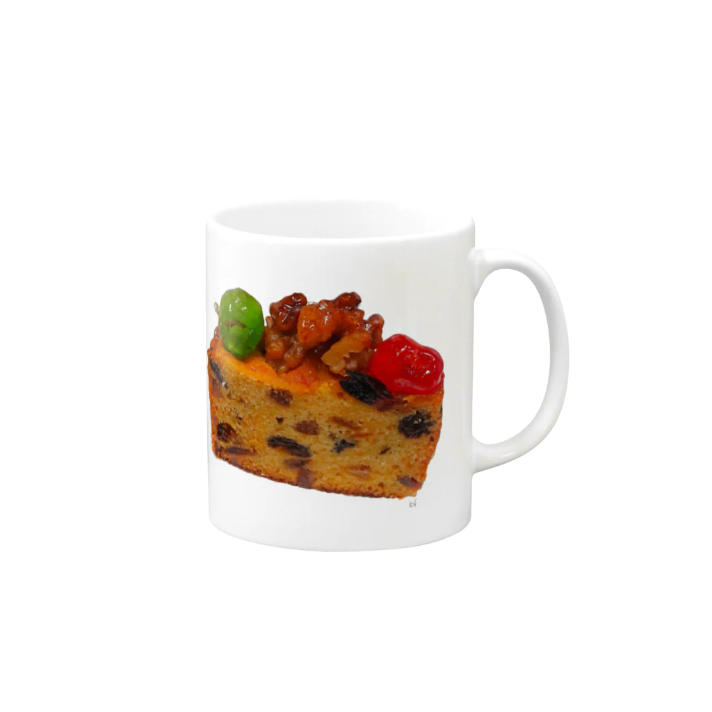 世界お菓子ばなしの心ときめくフルーツケーキ Mug :right side of the handle