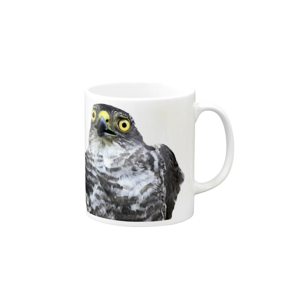 Little_Huge_Wild_Animalsのツミとぼけ Mug :right side of the handle