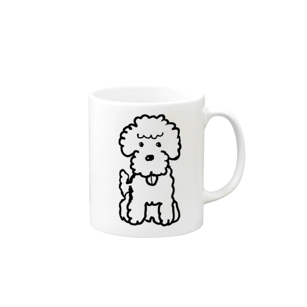 cocorocogiftのトイプードル Mug :right side of the handle