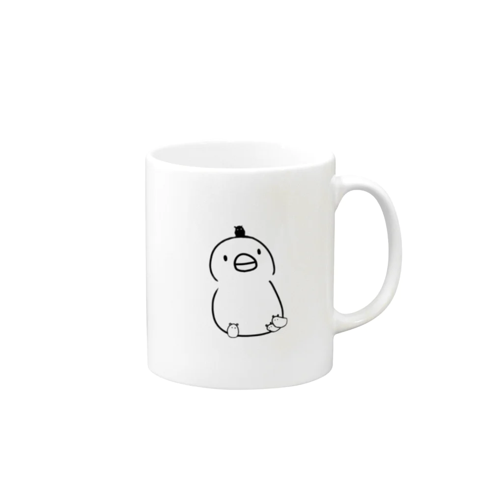 ぶぅのお店のトリとネズミ Mug :right side of the handle