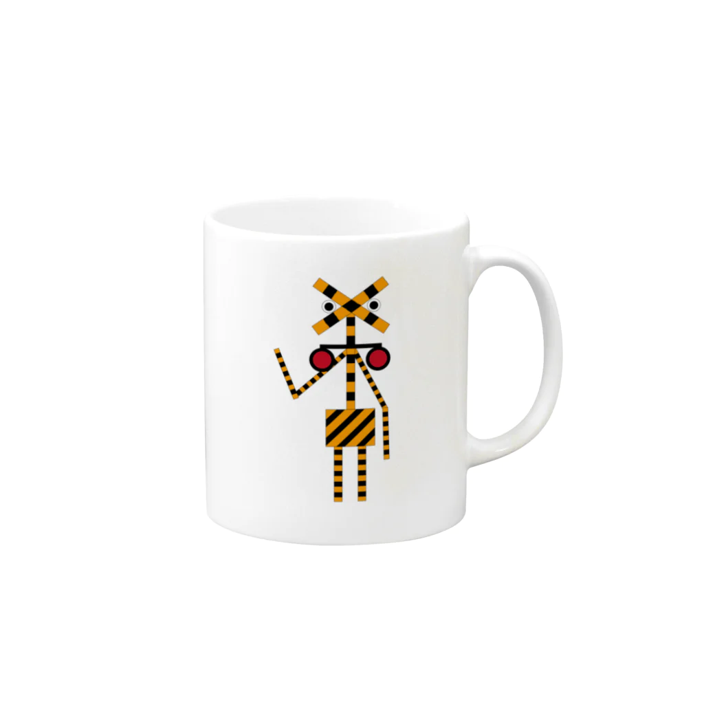 Yourlifeの踏切マン Mug :right side of the handle