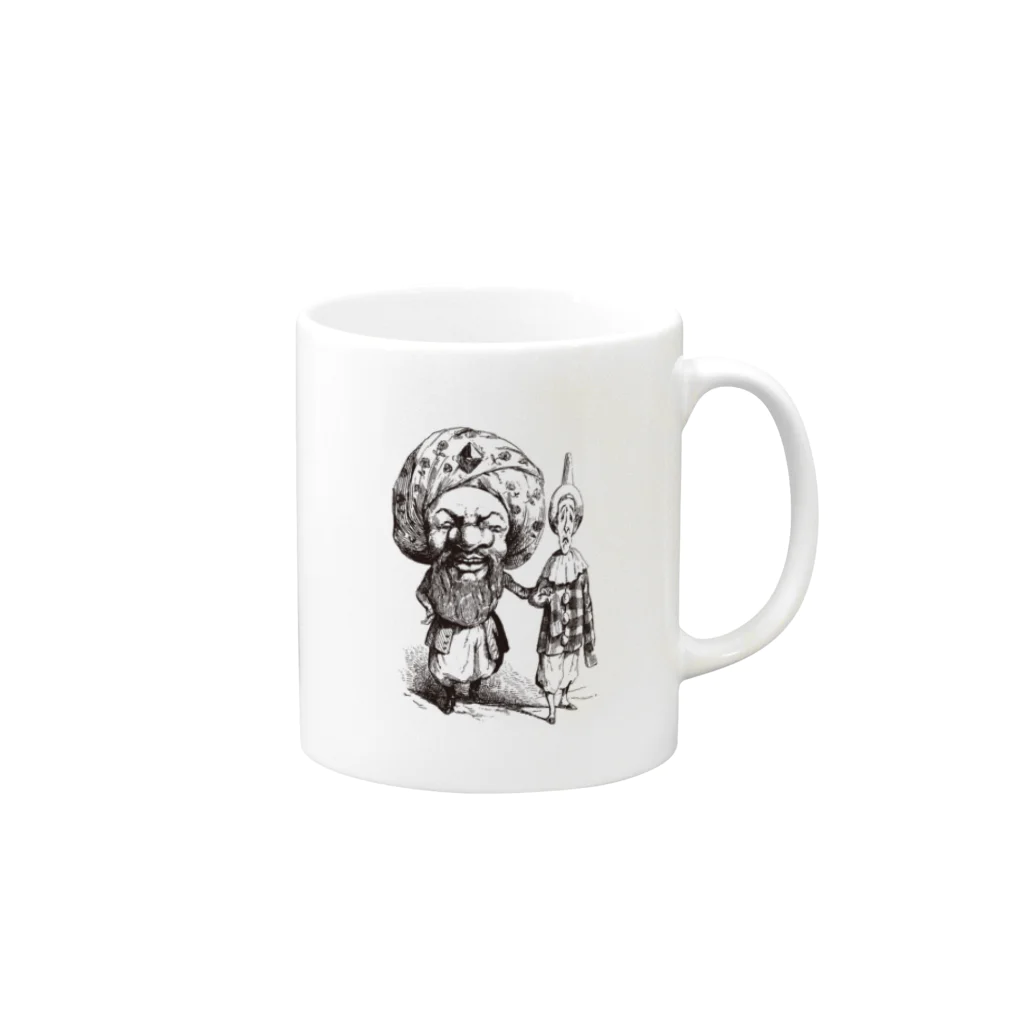 PD selectionのBallet dancers in French nineteenth-century caricatures：フランスの19世紀風刺画のバレエダンサー(5884125) Mug :right side of the handle