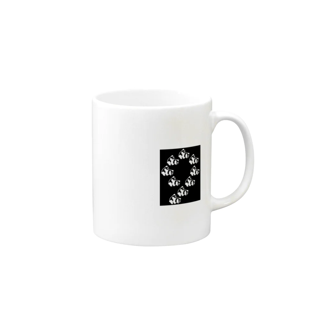 (-_Θメ)PONKUNのLove Punks Mug :right side of the handle