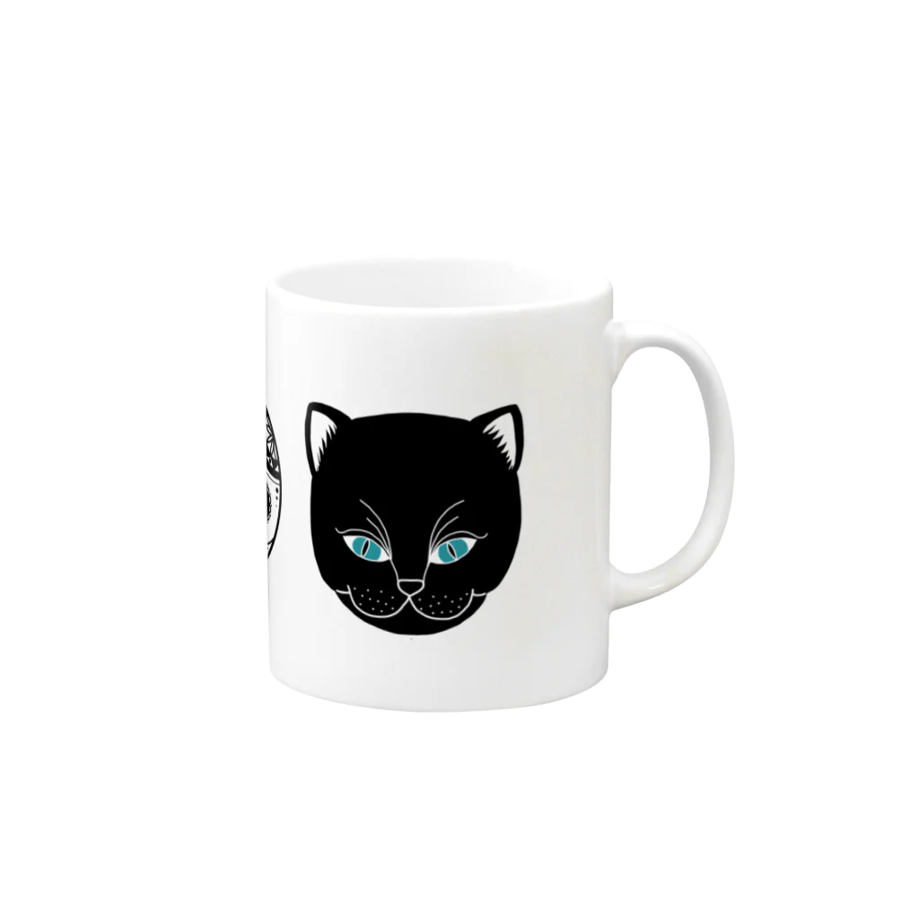 184屋の黒猫姉妹とカラベラ Mug :right side of the handle