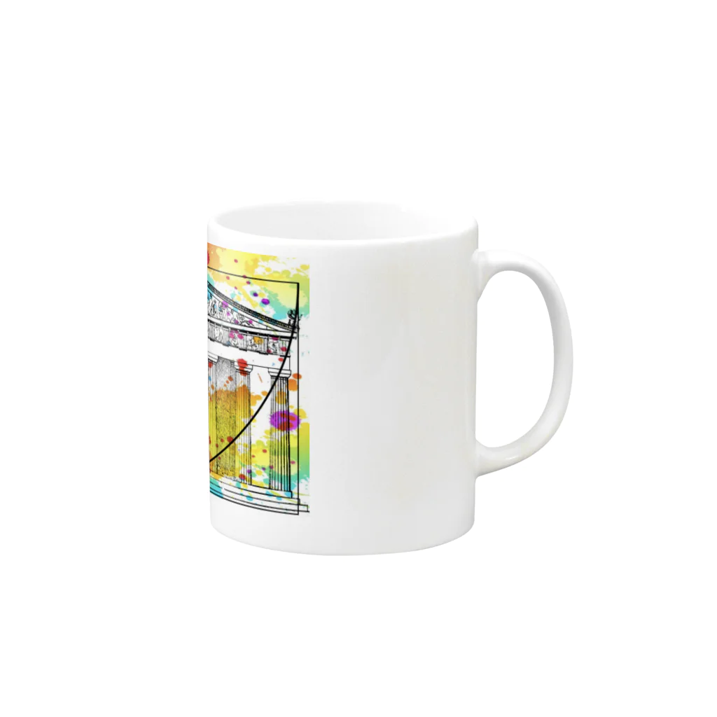 ハルティン<designed by an architect>のART×名建築 パルテノン神殿 Mug :right side of the handle