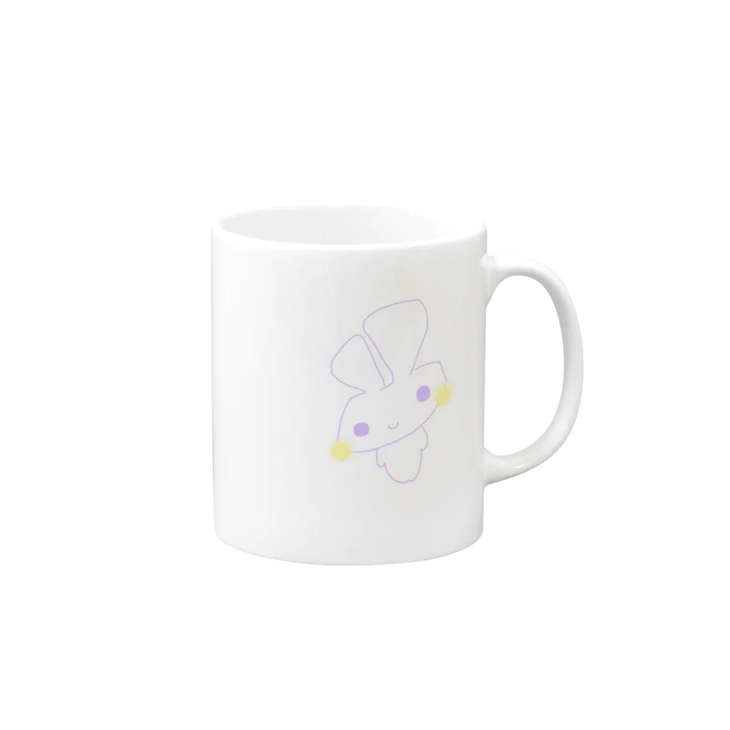 ☆うさぎぃさん劇場☆コマ撮りのめるひぇんちぃいいっくなうさぎぃさん。。。 Mug :right side of the handle