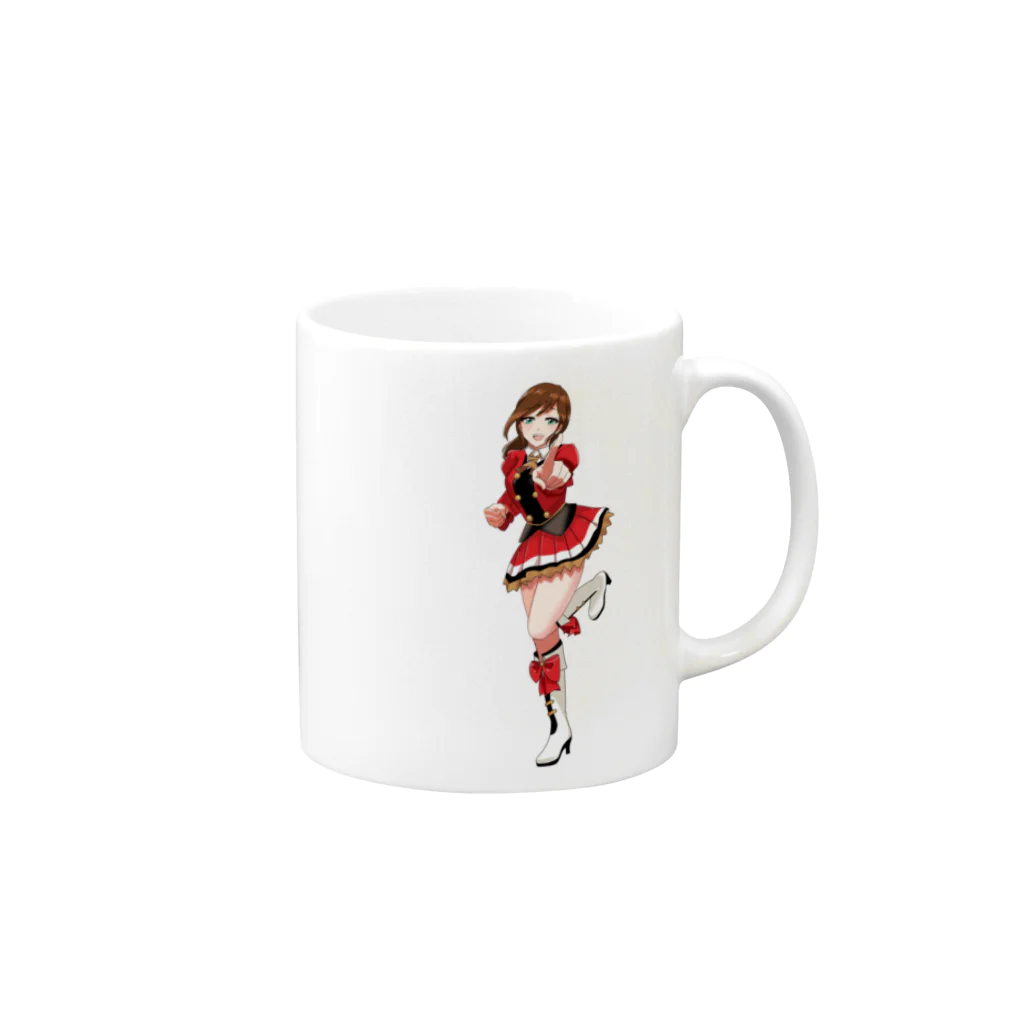 江戸川 media lab FAN SHOPのアイドルくぅ Mug :right side of the handle