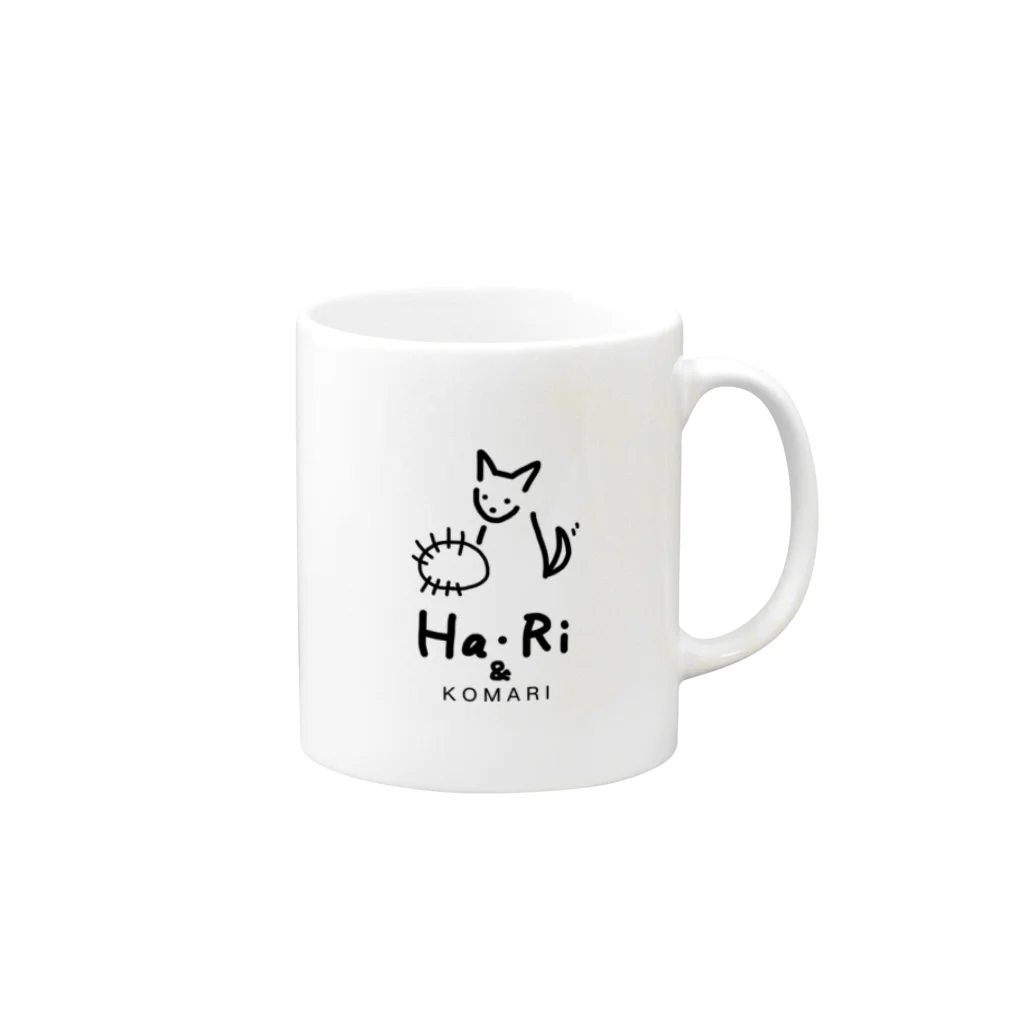 Ha·Ri＆KOMARIのHaRiKOMA・仲良し Mug :right side of the handle