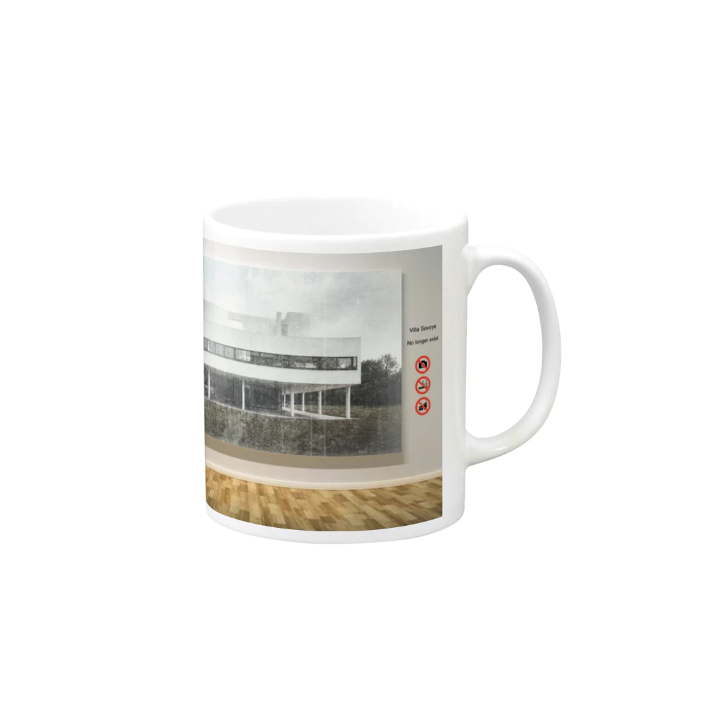 ハルティン<designed by an architect>のART×名建築 サヴォア邸 Mug :right side of the handle