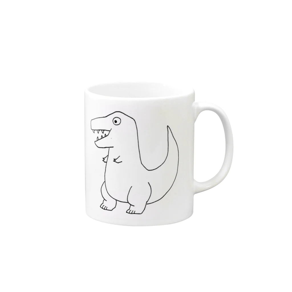 はみのすけのお店のOLD T-REX Mug :right side of the handle