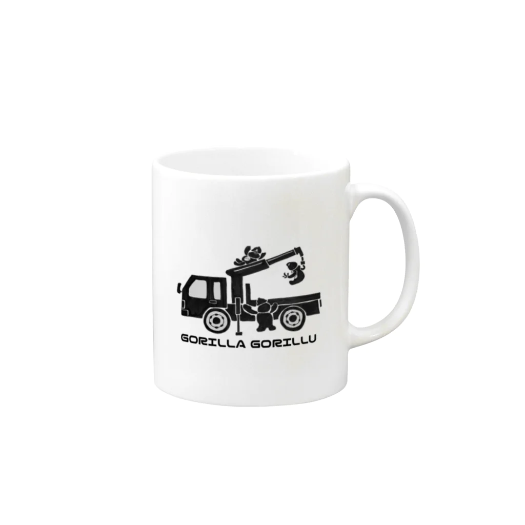 GORILLA GORILLUのユニックゴリラ🚚 Mug :right side of the handle