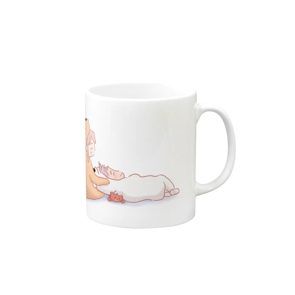 dreaminginjapanのRomantic Bear Couple Mug :right side of the handle