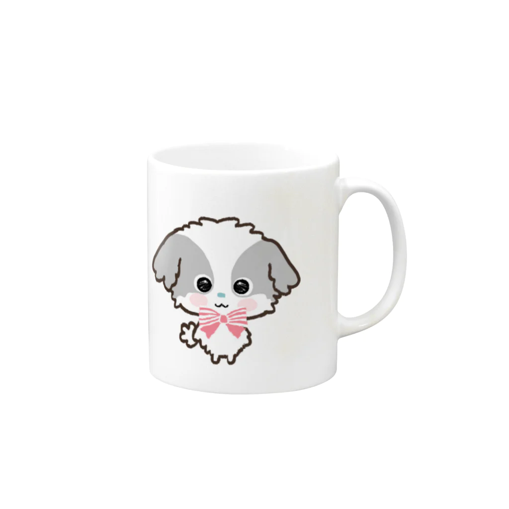 Bnasuko の愛犬家たちのわんこ~シーズー Mug :right side of the handle