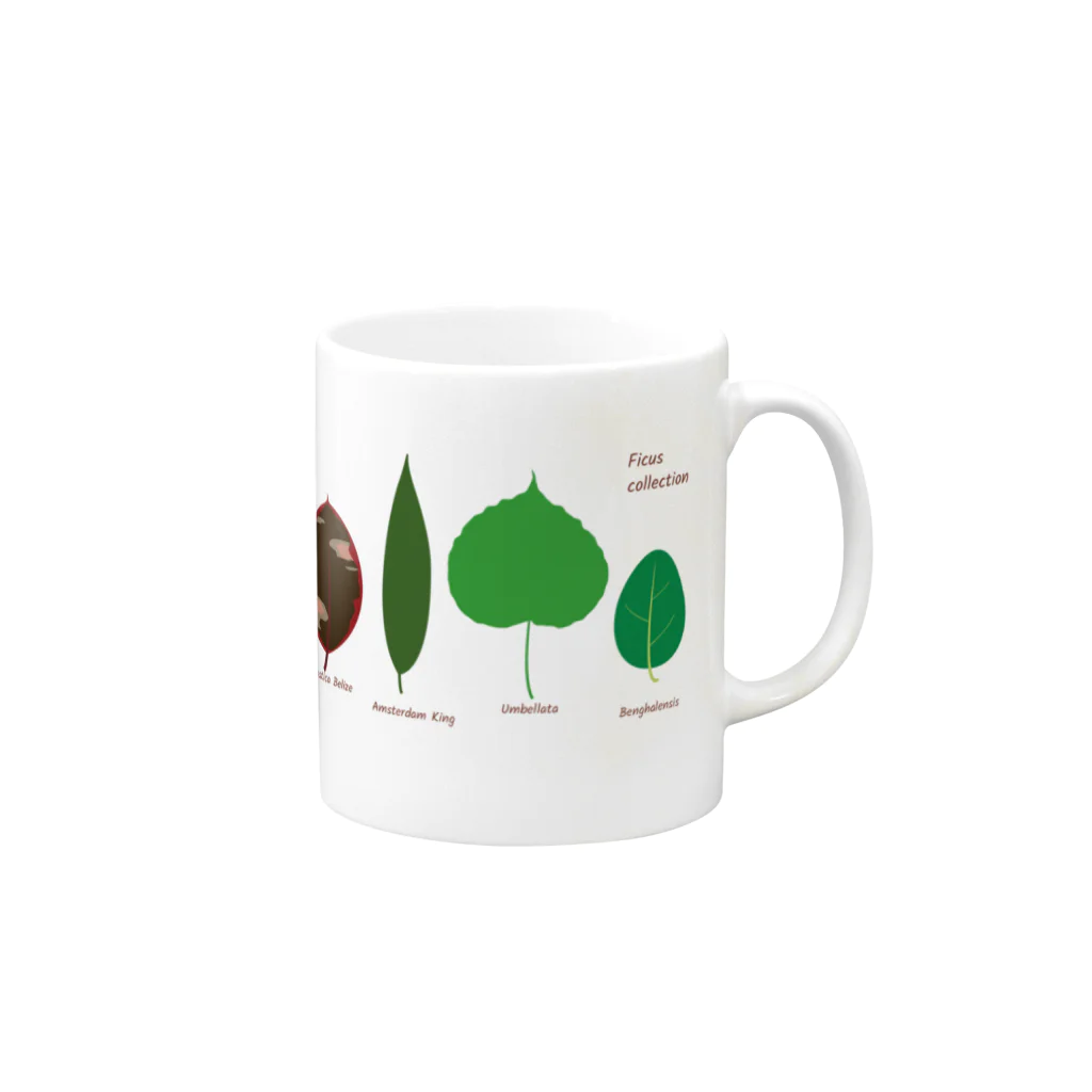 babigon shop on the earth のFicus　collection　perfect　ver. Mug :right side of the handle