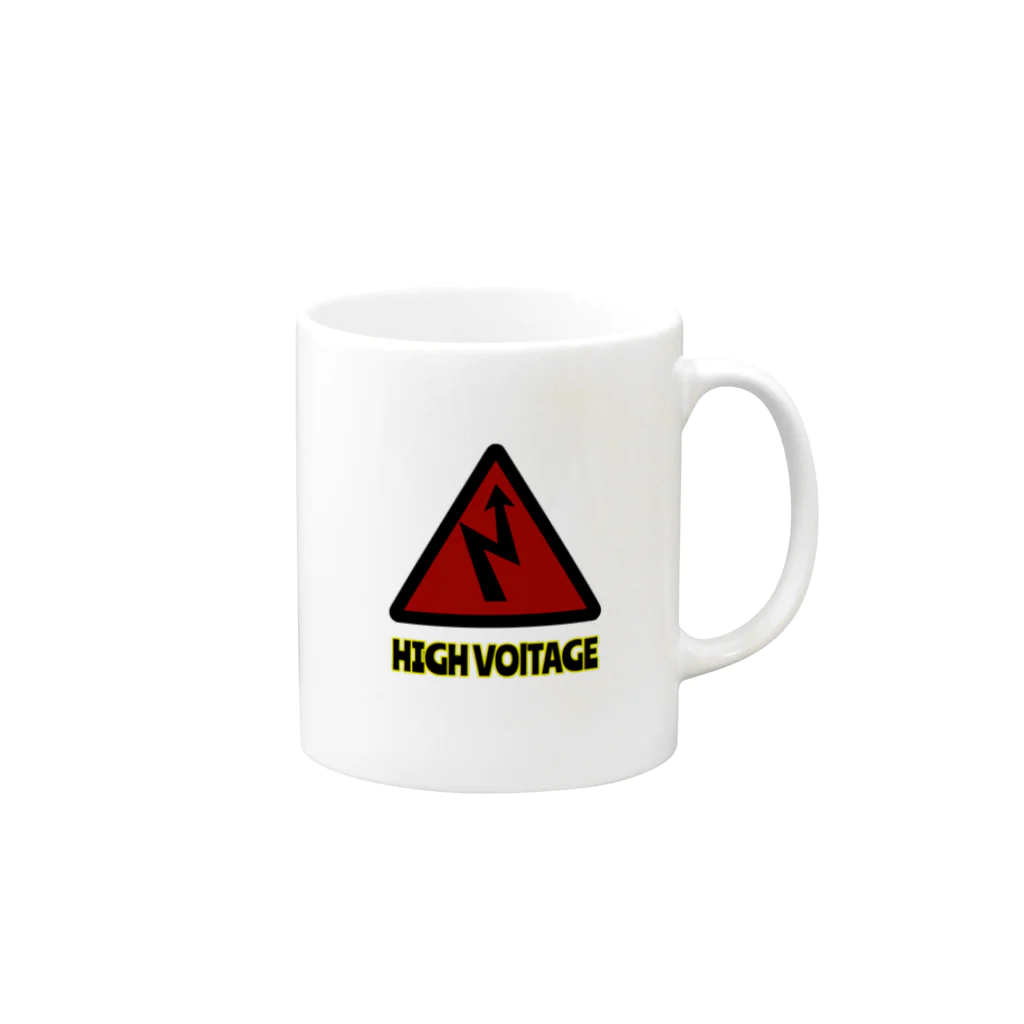 KnocKsのHIGH VOLTAGE Mug :right side of the handle