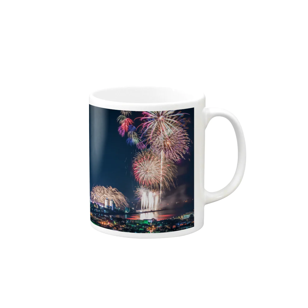 LUZ ORACEL FILMSの花火   XX1 KAJIKI Mug :right side of the handle