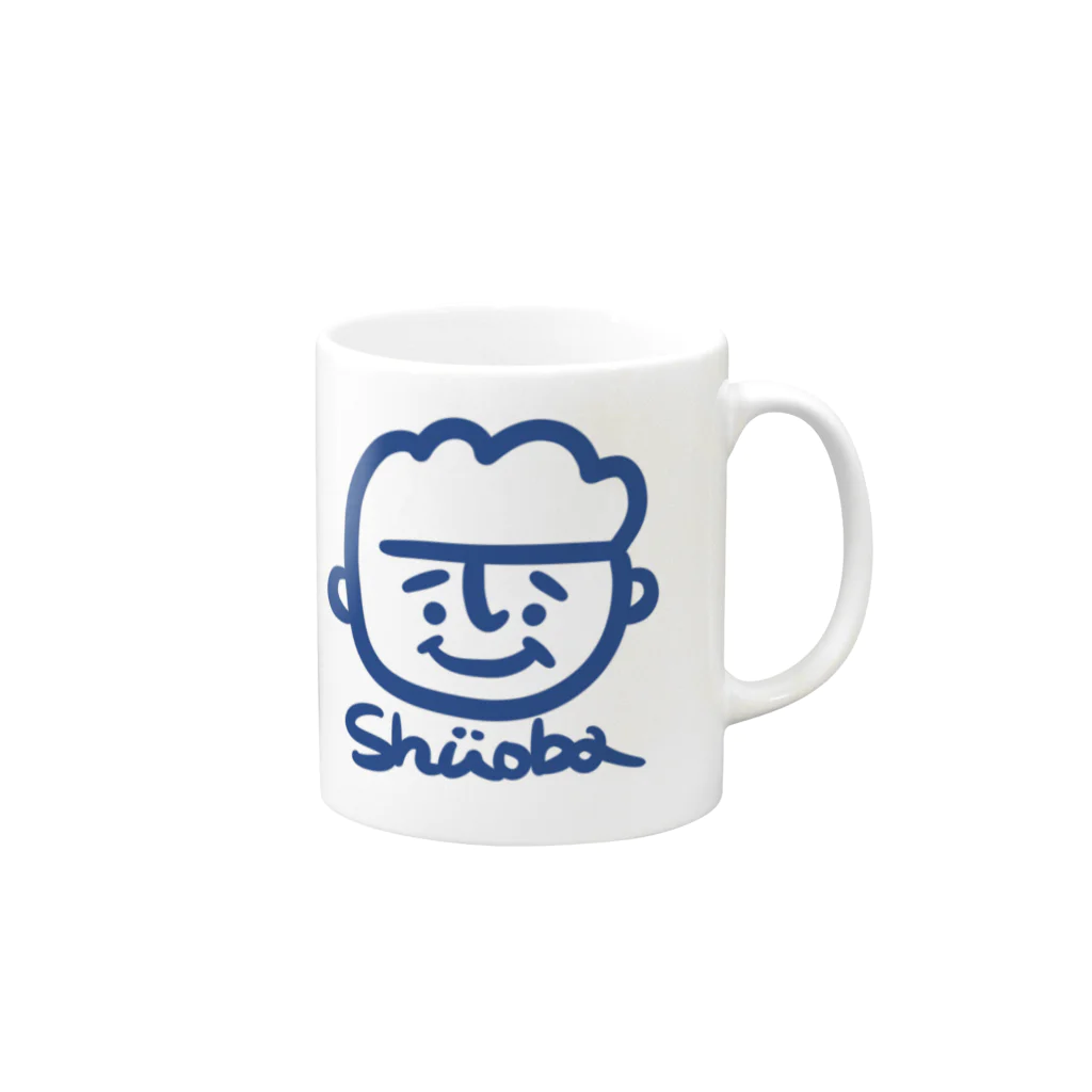 shüobaしゅーおばのshuoba_aologo マグカップの取っ手の右面